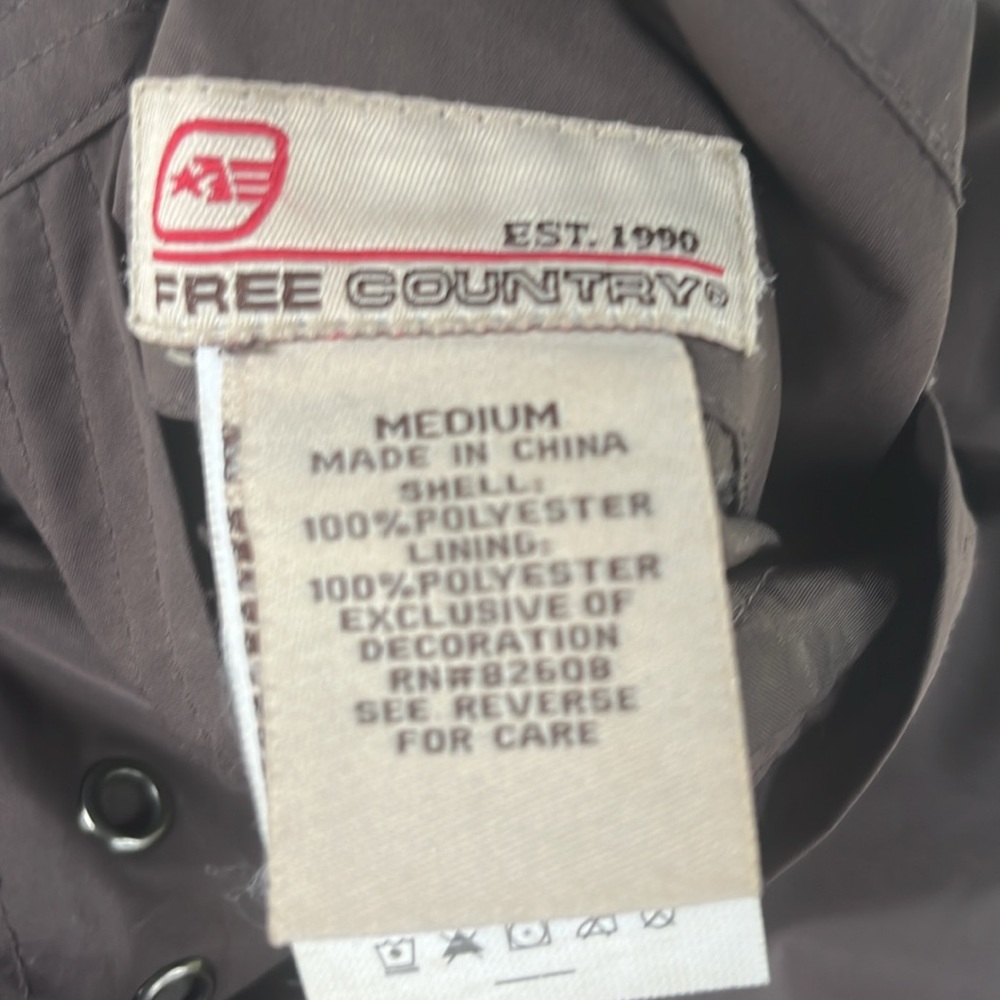 Free Country Brown Jacket with Plaid Lining - Picture 4 of 4